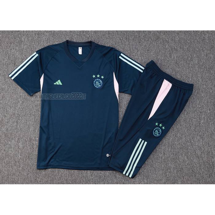 Tuta da Track del Ajax Manga Corta 2023-2024 Blu - Pantalon Corto
